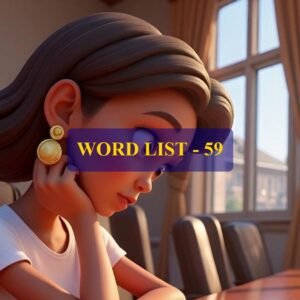 Word List - 59 (Words 581 to 590)