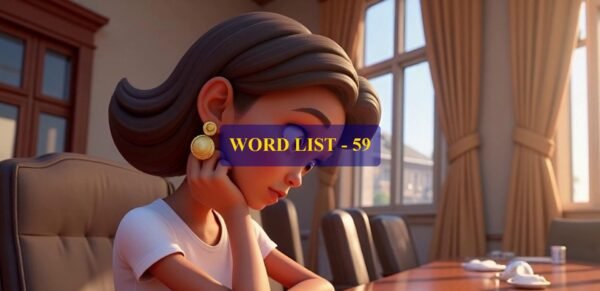 Word List - 59 (Words 581 to 590)
