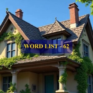 Word List - 62 (Words 611 to 620)