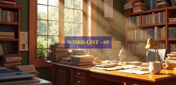 Word List - 69 (Words 681 to 690)